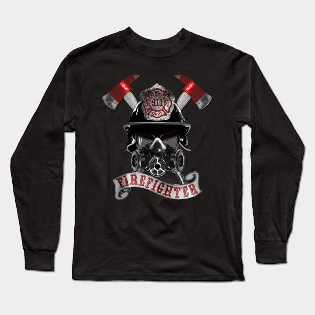 Firefighter. Long Sleeve T-Shirt by Artizan